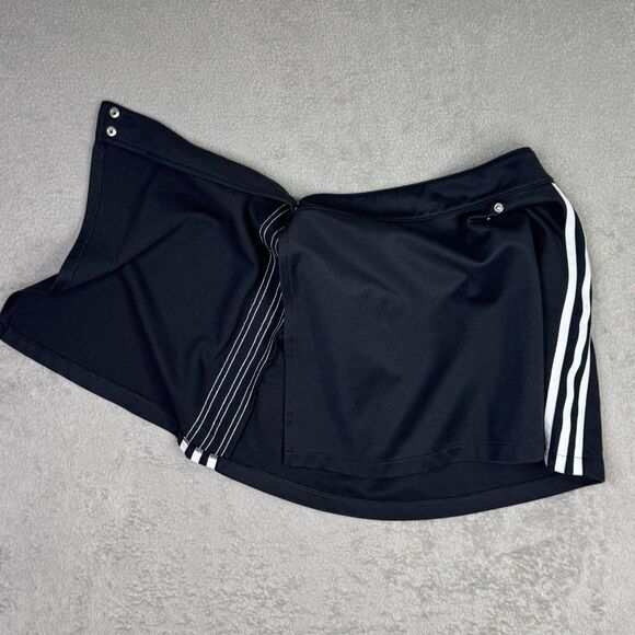 Adidas Adicolor Classics Short Wrapping Skirt Womens XS Black 3-Stripes Logo - Picture 10 of 11